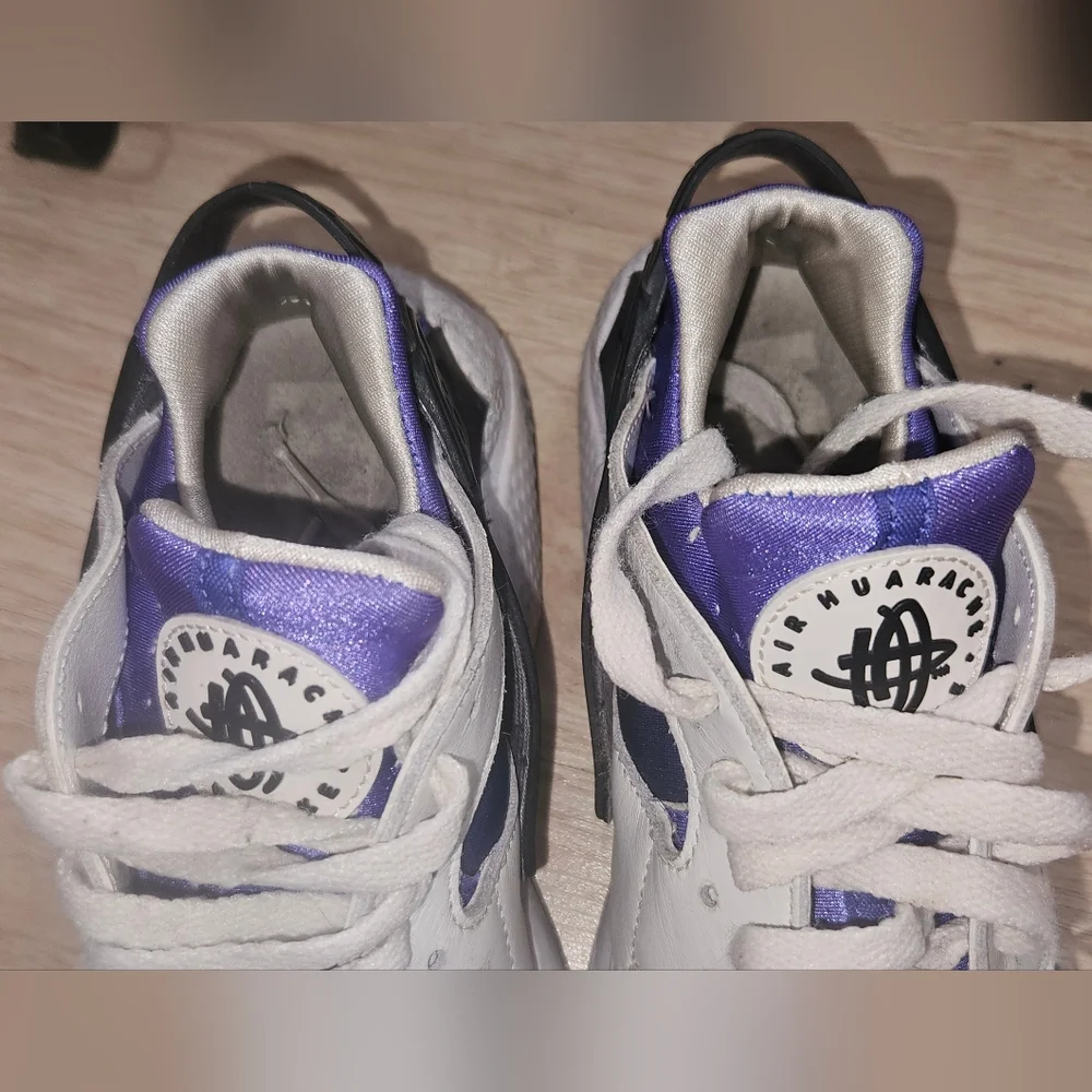 Nike Air Huarache Sneakers Purple White Trainers Women's Size 9 Shoes - Picture 12 of 16